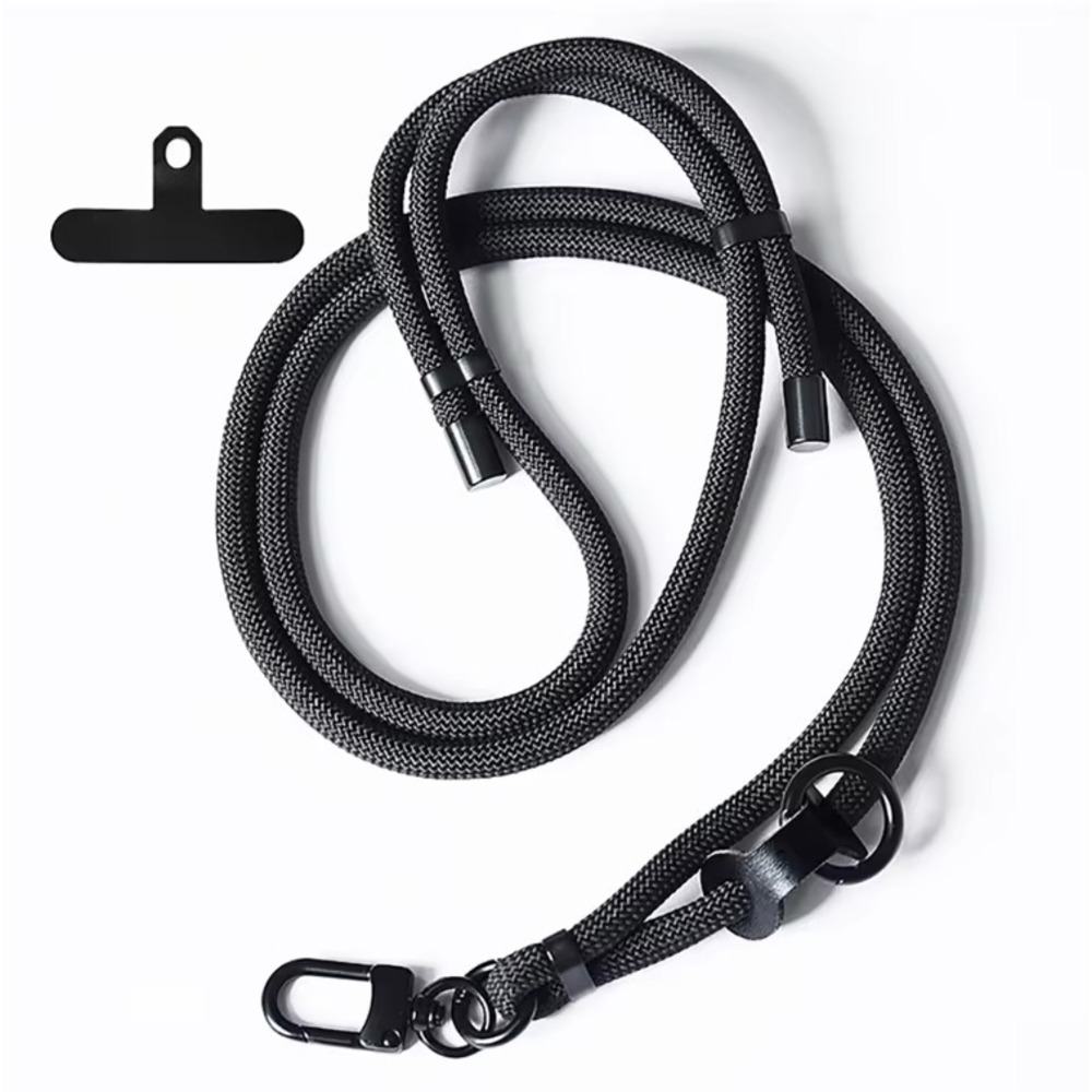 Phone Lanyard Crossbody 160cm Length Adjustable Outdoor Universal Black‎